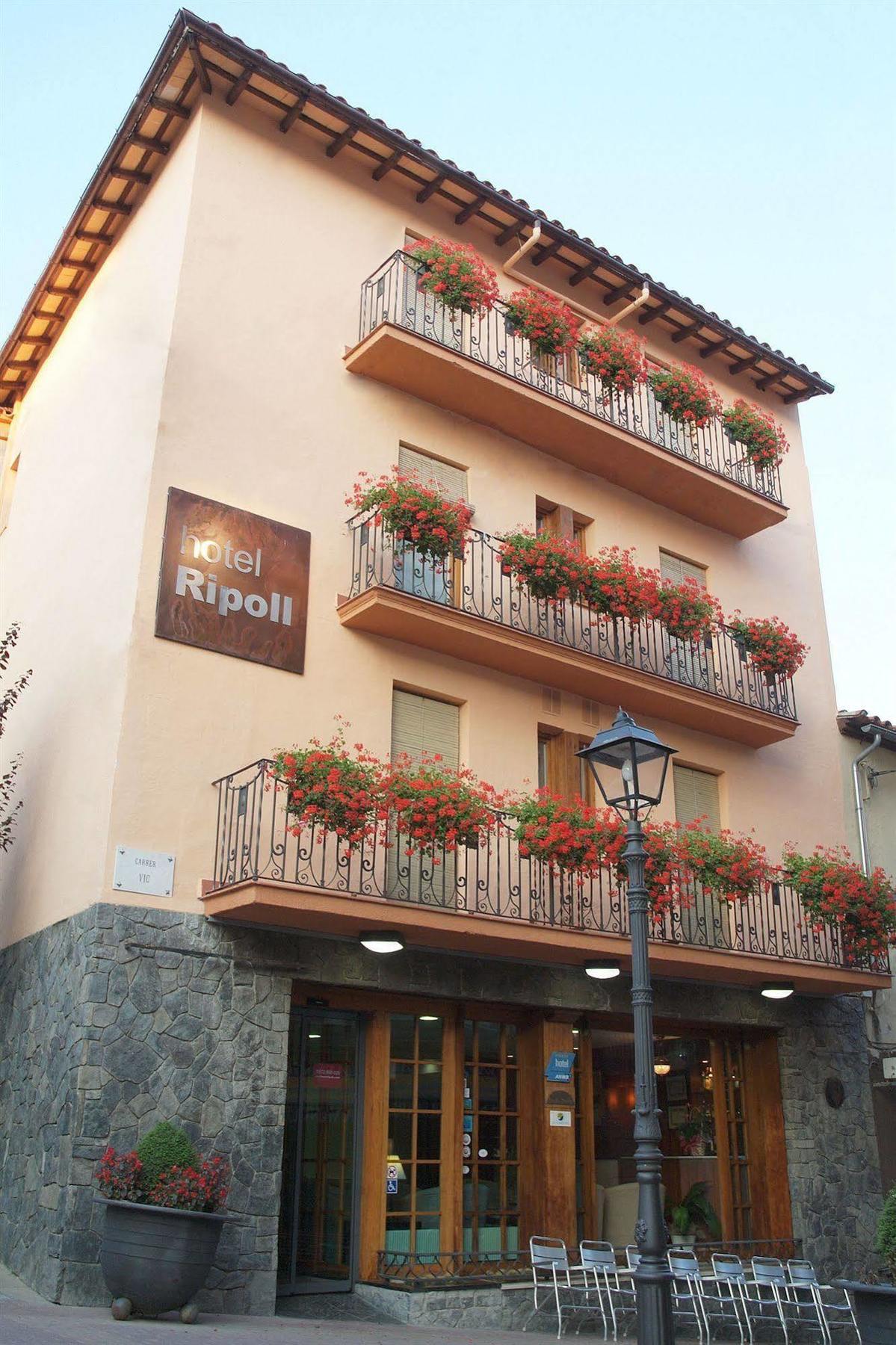 Hotel Ripoll Sant Hilari Sacalm Bagian luar foto